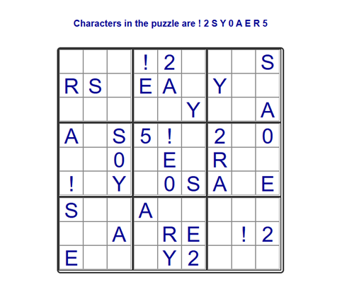 wordoku puzzle that gives a clue to the WordPuzzler answer