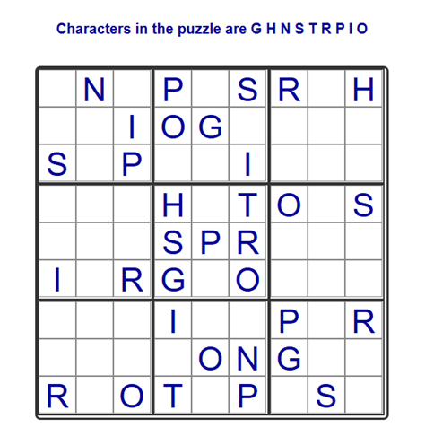 wordoku puzzle that gives a clue to the Puzzler answer