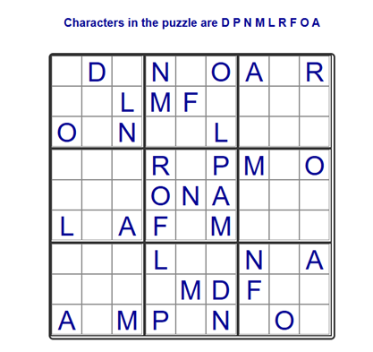 wordoku puzzle that tells what the artifact is