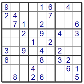Image of a 9x9 sudoku puzzle