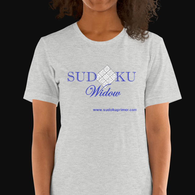 t-shirt with the text 'Sudoku Widow' for your spouse or significant other who supports your addiction