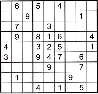 Sudoku puzzle with numbers filled in because of the twins found
